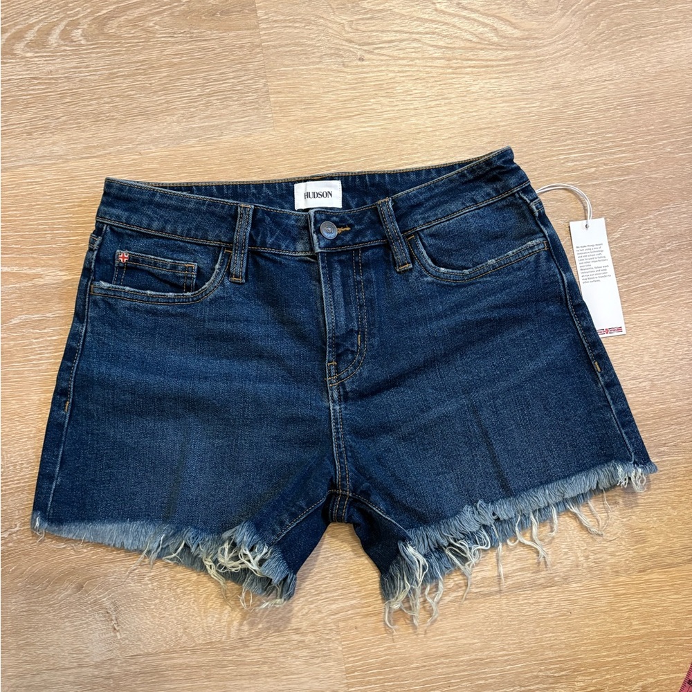NWT Hudson Gracie Frayed Denim Shorts Sz 27
